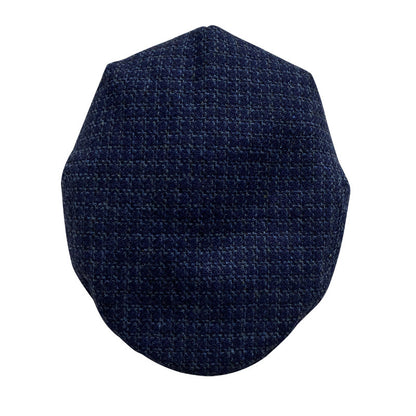 THE PEAKED Marl Flat Hat Barbour-Harris Tweed