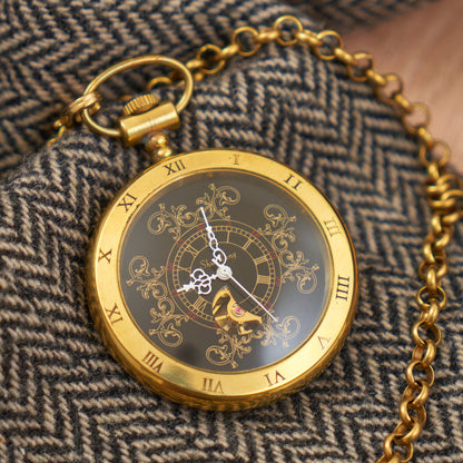 Flywheel Moonphase Automatic Watch – Vintage Mechanical Elegance for Men