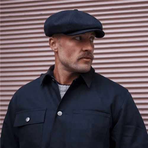 Genuine Scottish Harris Tweed 8 Panels Man Cap
