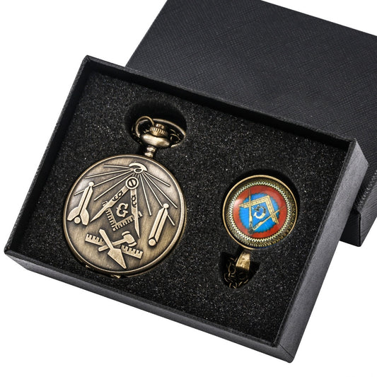 Masonic Pocket Watch and Chain Medal