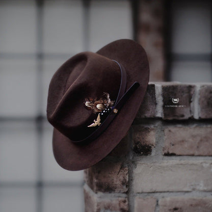Dapper Men's Felt Fedora Hat – Brown