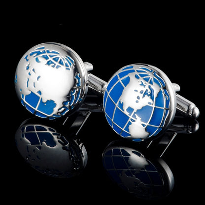 Vintage Parchment Map Gilded Brass Cufflinks