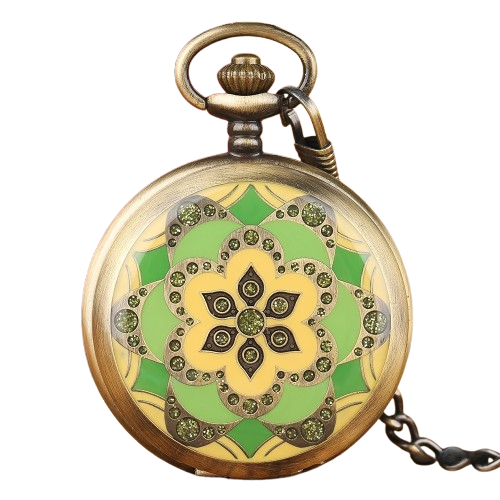 Mandala Mechanical Pocket Watch