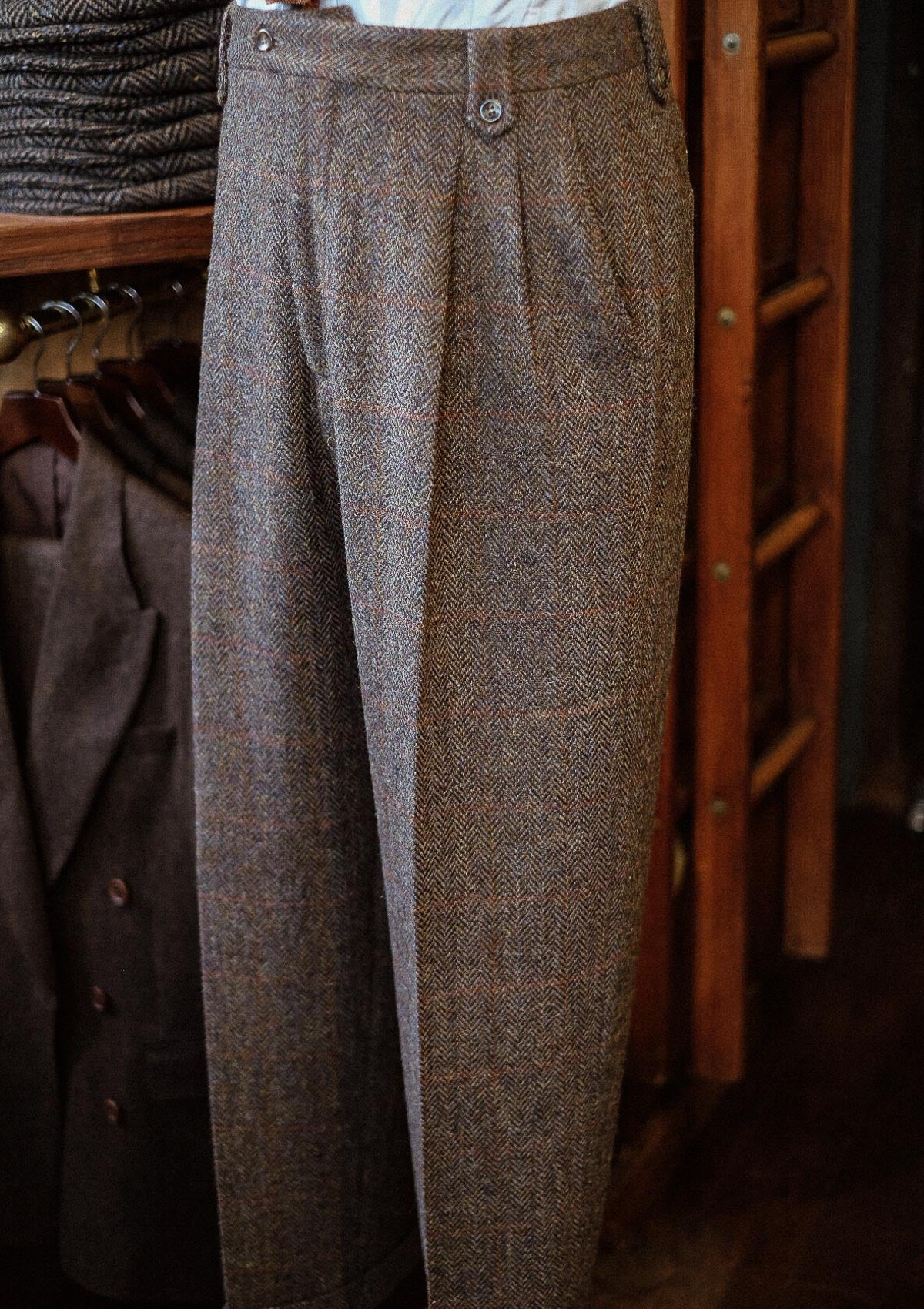 Scotland Tweed Trousers - Brown Check