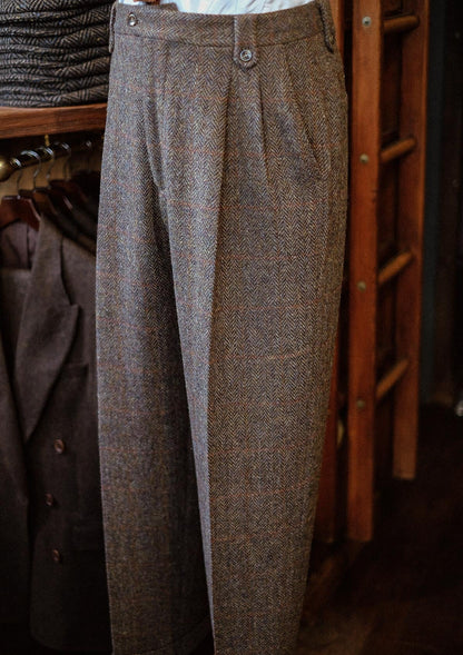 Scotland Tweed Trousers - Brown Check