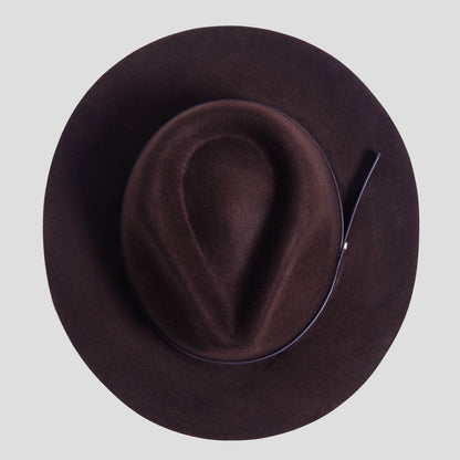 Élégant chapeau fedora en feutre pour homme – Olive foncée