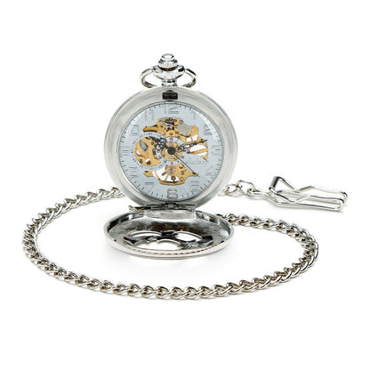 The Voyager Silver - Skeleton Arabic Pocket Watch