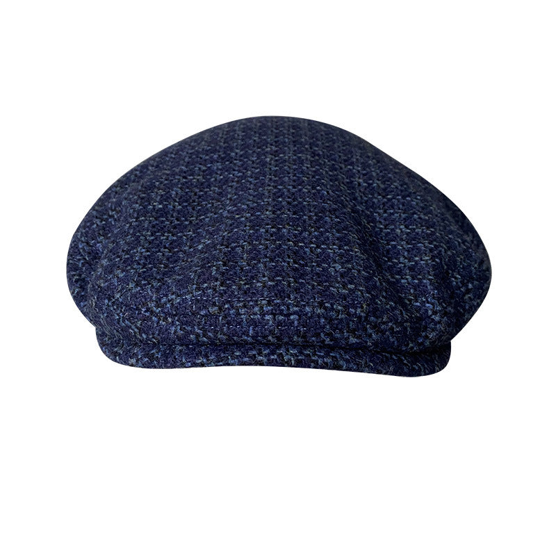 THE PEAKED Marl Flat Hat Barbour-Harris Tweed