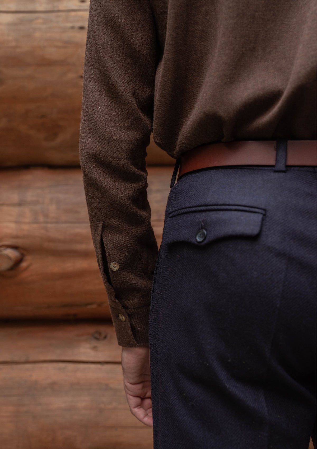 Jack Trouser - Navy Blue wool flannel