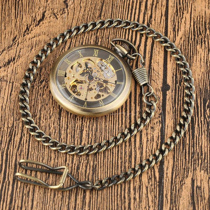 Royal Bronze Skeleton Pocket Watch