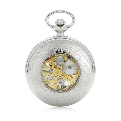 The Voyager Silver - Skeleton Arabic Pocket Watch