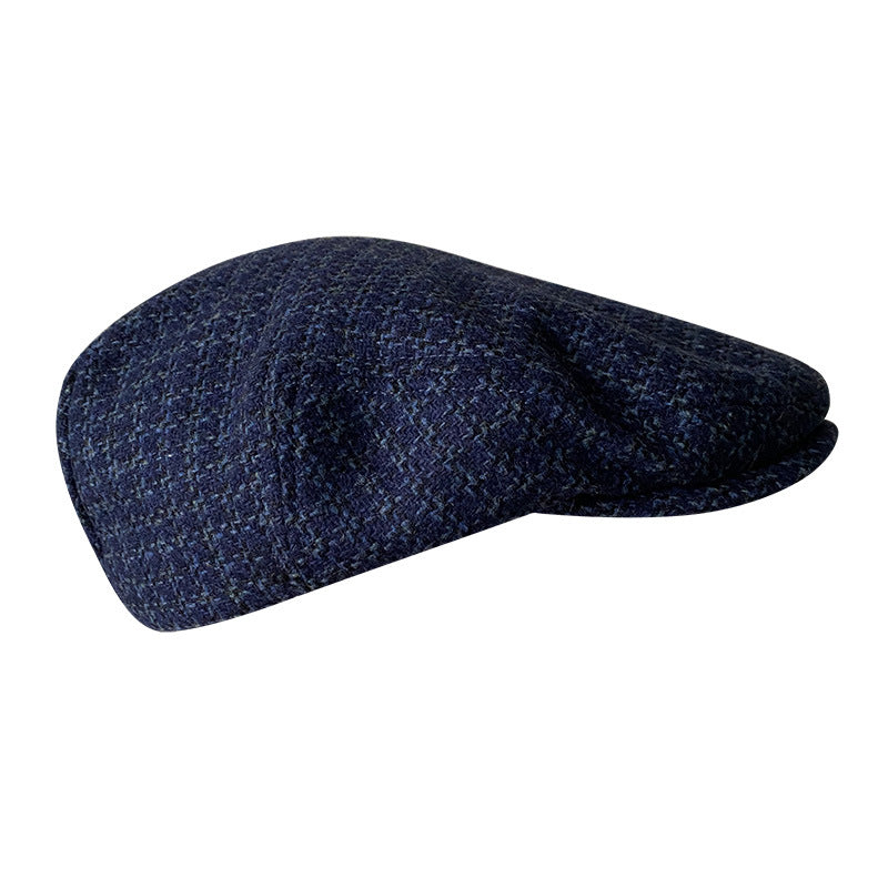 THE PEAKED Marl Flat Hat Barbour-Harris Tweed