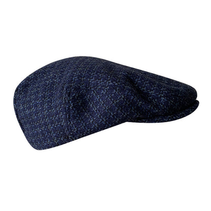 THE PEAKED Marl Flat Hat Barbour-Harris Tweed