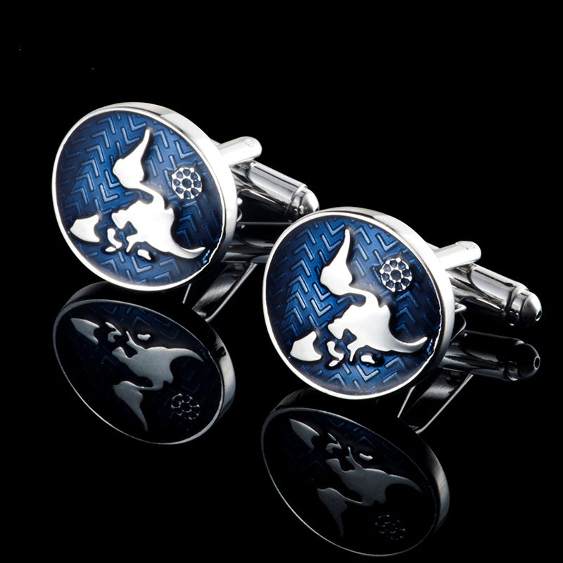 Vintage Parchment Map Gilded Brass Cufflinks